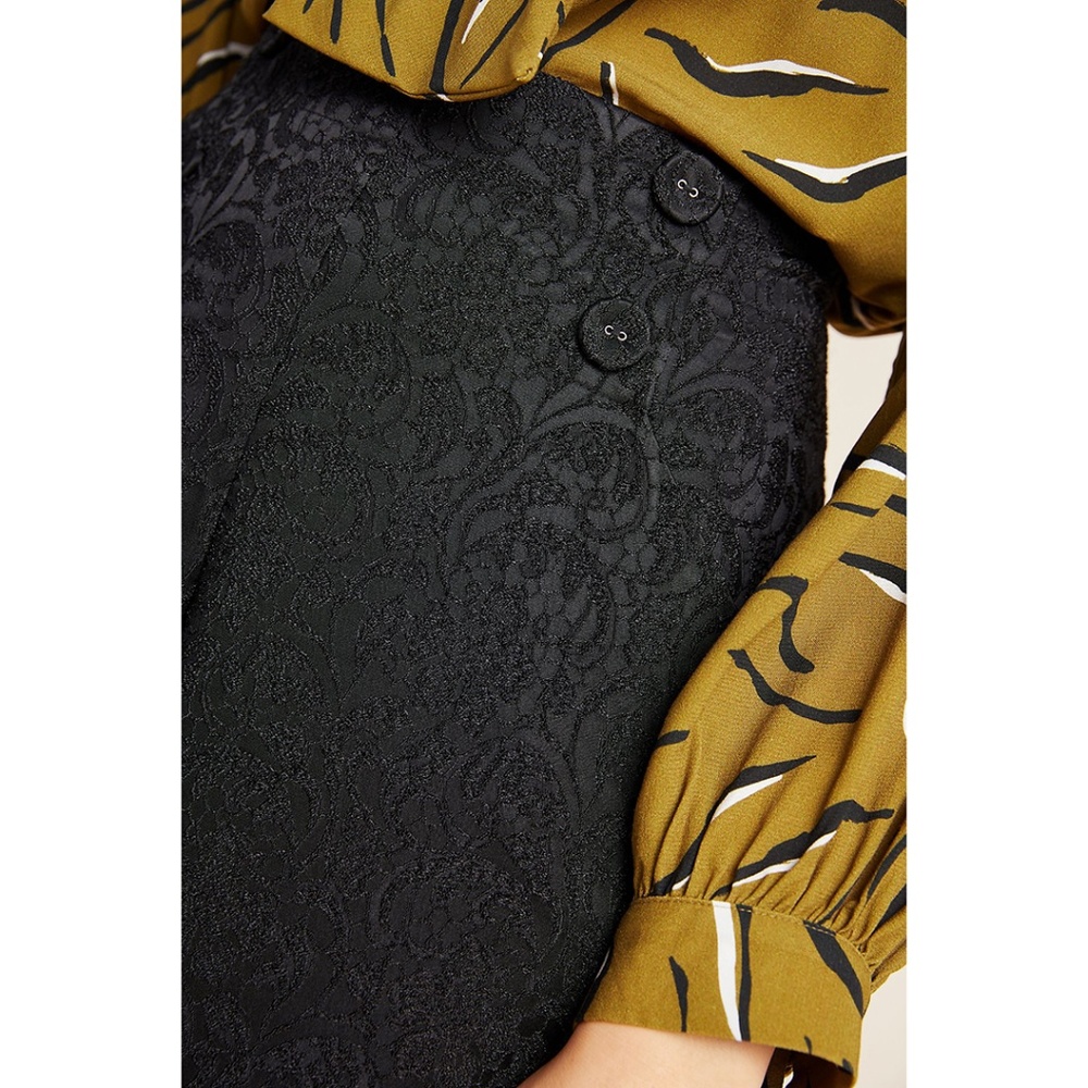 Eva Franco Anthropologie Jeunie Jacquard Wide Leg Trousers - Picture 3 of 6